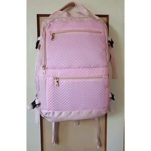 Large capacity travel 18" Expandable backpack, Carry On Bag, pink